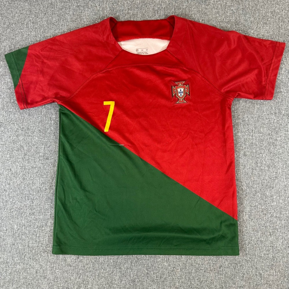 Portugal Soccer Look like Jersey Kids Ronaldo 7 Football Shirt Size 26 Youth